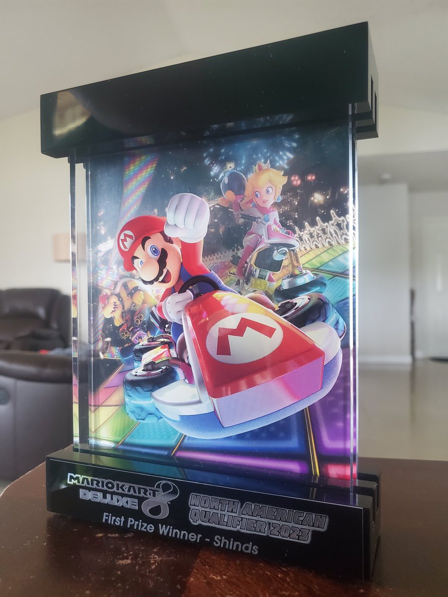 MY MARIO KART 8 DELUXE TROPHY FROM PAX IS FINALLY HERE!!!!