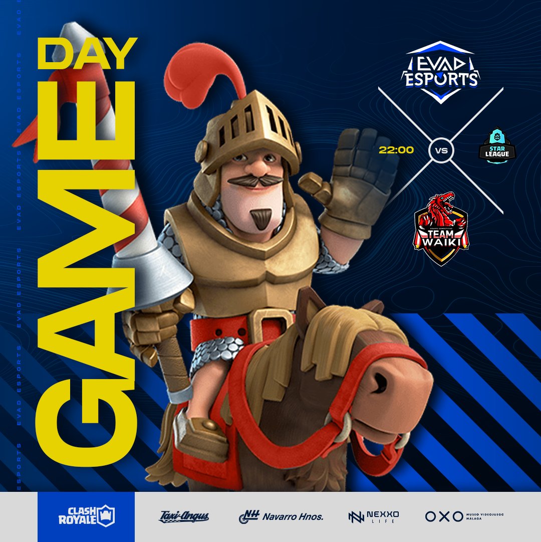 EsportsEVAD's tweet photo. 🔴 NOCHE DE CLASH ROYALE

🏆| @StarLeagueCR 
🆚| @TeamWaikiPE 
⏰| 22:00
🗓️| 5 Jornada

#GoEVAD https://t.co/VNtAmDJSvb