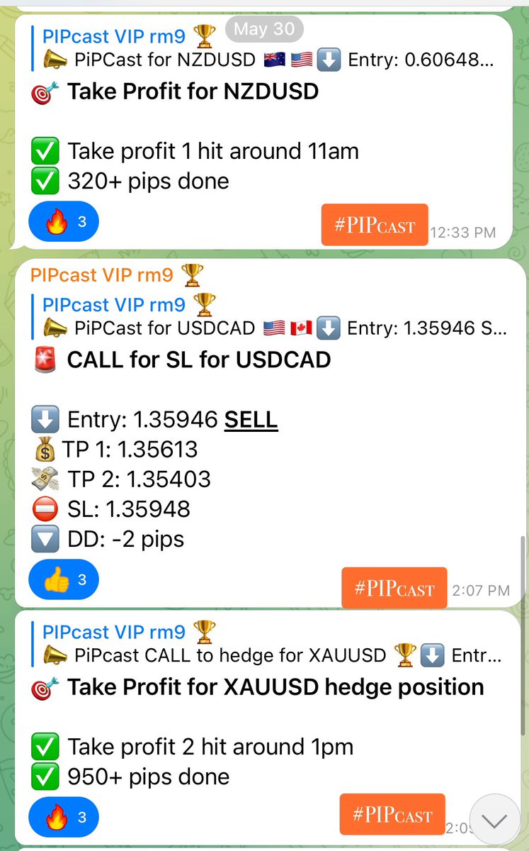 PIPcast's tweet photo. May 30 results inside our VIP Telegram channel. No pretensions & results are raw. There are wins, losses, and we will hedge if needed as part of our money management strategy. Bottomline, we consistently deliver profitable results π―
#pipcast
#forexsignals https://t.co/aTYcc3Fadv