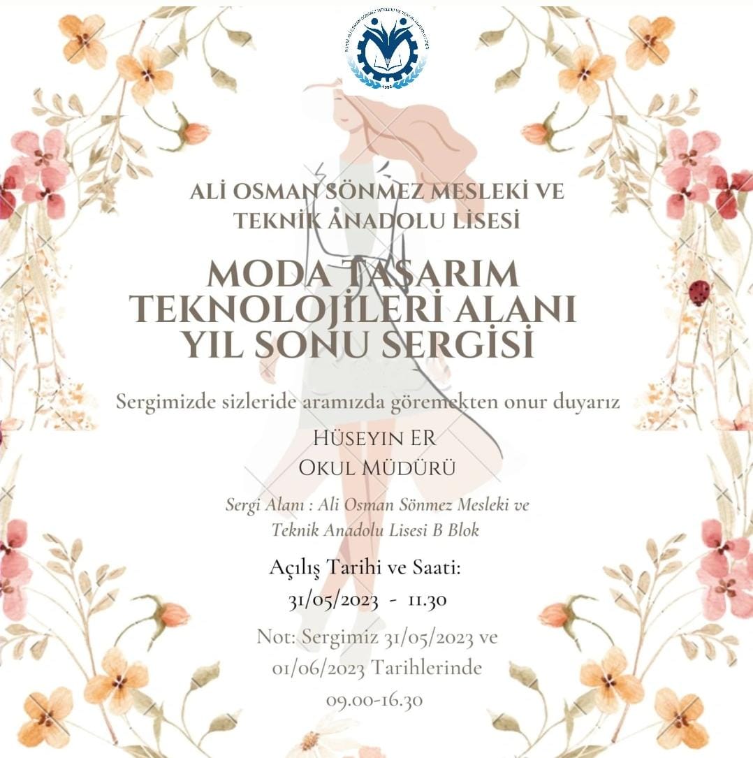 Moda Tasarım Teknolojileri Alanı Yıl Sonu Sergisinde sizleri de aramızda görmekten onur duyarız.

We are honored to see you at the end of year exhibition of Fashion Designing Techonologies Department.

<a href="/huseyin11tr/">Hüseyin ER</a> <a href="/osmangazi_mem/">Osmangazi İlçe Milli Eğitim Müdürlüğü</a> <a href="/bursamte/">Bursa Mesleki ve Teknik Eğitim</a> <a href="/GurhanCokgezer/">Gürhan Çokgezer</a> <a href="/bursailmem16/">Bursa İl Millî Eğitim Müdürlüğü</a>