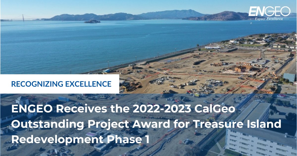Congratulations! The Treasure Island Redevelopment Phase 1 project has received the #CalGeo Outstanding Project Award in the Private-Large Category.

engeo.com/engeo-receives…