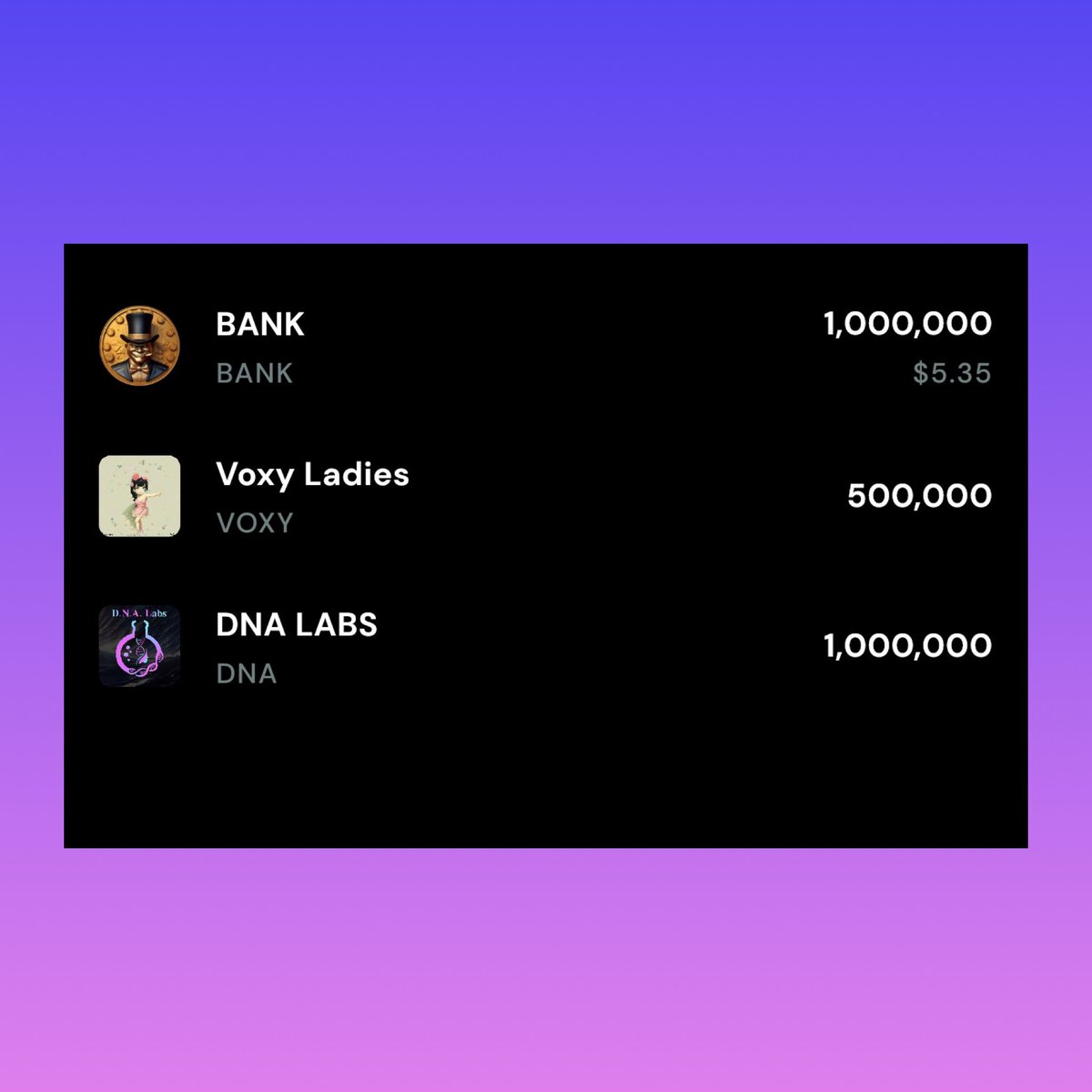 Just bought my first <a href="/DNALABS777/">D.N.A. Labs 🧬🧪</a> and got airdropped some good stuff including 1M $BANK A.I. art at it’s finest 🤝 <a href="/itsnala/"></a> @Darkwater_777 #NFTCommunity