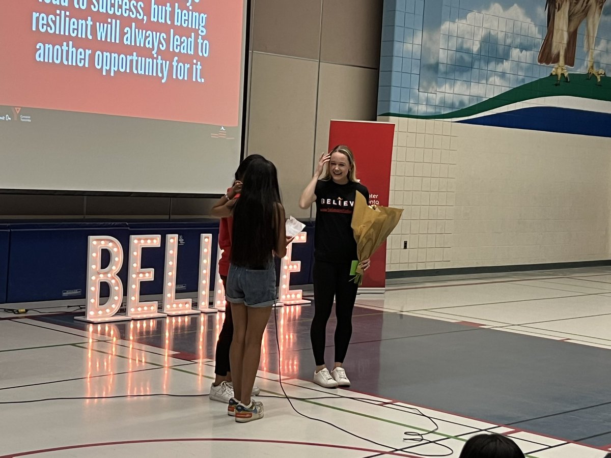 jacquelynmcarr's tweet photo. #believe in yourself! Thank you @SarahWells400mh for coming to our school @FletchersSrPS today!  It was truly inspirational and amazing! @YMCAGTA https://t.co/PLvfcqYYY8