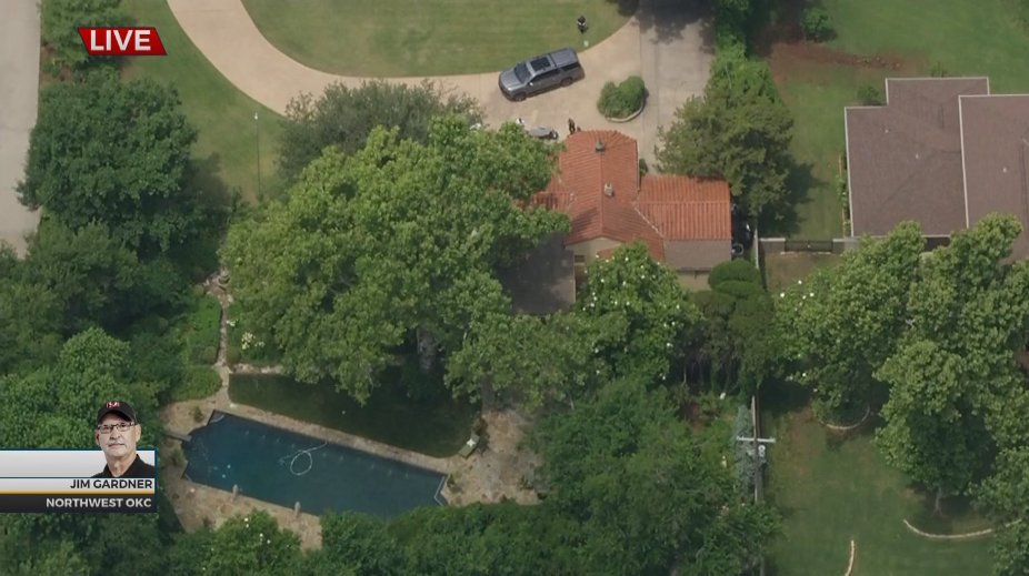 CHILD IS RESPONSIVE after a possible drowning call in Oklahoma City. Here is a view from SkyNews 9 showing first responders tending to the child at a home on North Harvey Pkwy minutes ago. The OKC Fire Department says the child was in the pool, but it was unclear how long.
