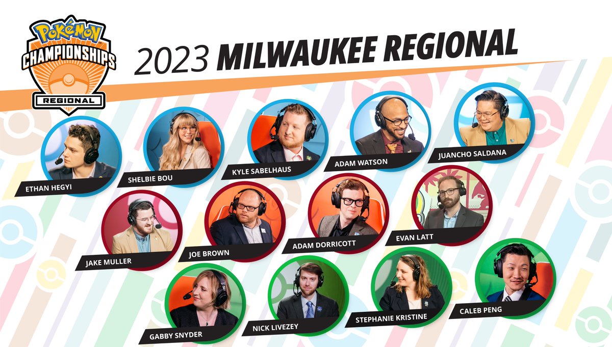 playpokemon's tweet photo. This incredible panel of commentators is joining us on stream and providing expert commentary at the Milwaukee Regionals!

@hegstertcg @frostedcaribou @KSabelhaus @Scarzig @PrimeTimeWiz @MajorBowman_ @Xeminan @Dozzalon @NBplaid @GabbySnyder @AlphaFeeb @DPhiE250 @CalebPeng https://t.co/23sYnJJZcj