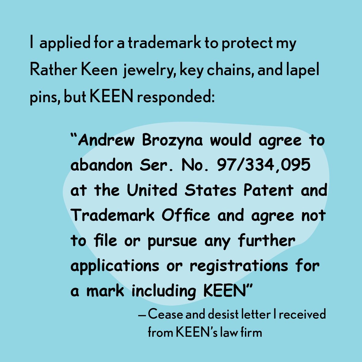 RatherKeen's tweet photo. Multi-million $ company @keen decided to threaten me—a solo artist—with a lawsuit because they don’t like the name I’ve been using for my jewelry brand https://t.co/epqAs6EJxj