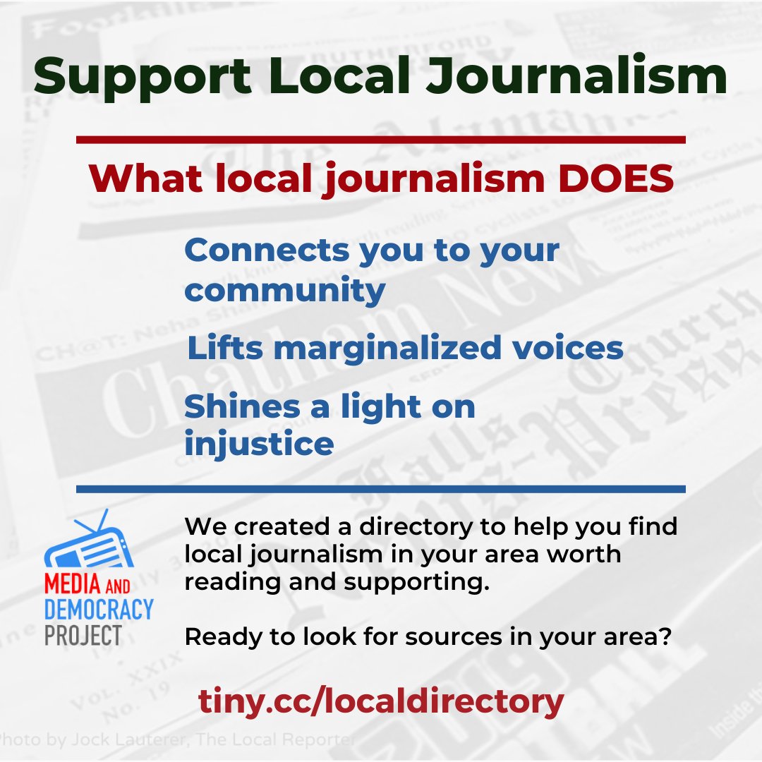 MoodFuel News is a good example of new, non-profit news outlets are popping up to serve communities that have not been well served by traditional media.

Find more such news outlets worth reading and supporting in our #LocalJournalism directory!
mediaanddemocracyproject.org/journalism-dir…