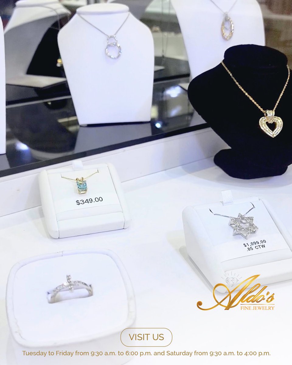 When words are not enough, let the perfect gift do the talking! ❤️🎁 Celebrate your anniversary with the most beautiful ring or  necklace from Aldo's Fine Jewelry!

Visit us today and find the right one. 

#anniversarygifts #rings #diamonds #necklaces #orlandoshop #jewelryideas