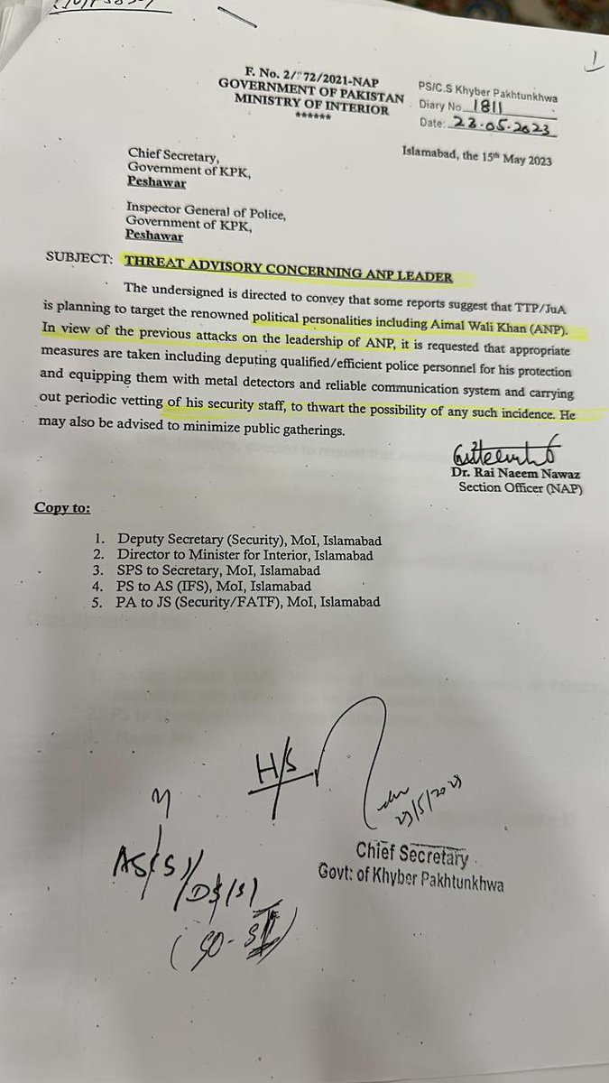 AimalWali's tweet photo. I will go to every extent to save my nation from the terrorists. In the morning was in the high court against the terrorists and in the evening I am receiving this letter. I stand with my Nation, For my Nation and by my Nation. https://t.co/gmI8DVqAUB