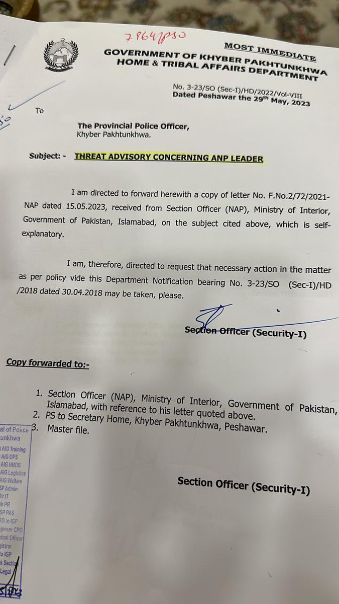 AimalWali's tweet photo. I will go to every extent to save my nation from the terrorists. In the morning was in the high court against the terrorists and in the evening I am receiving this letter. I stand with my Nation, For my Nation and by my Nation. https://t.co/gmI8DVqAUB