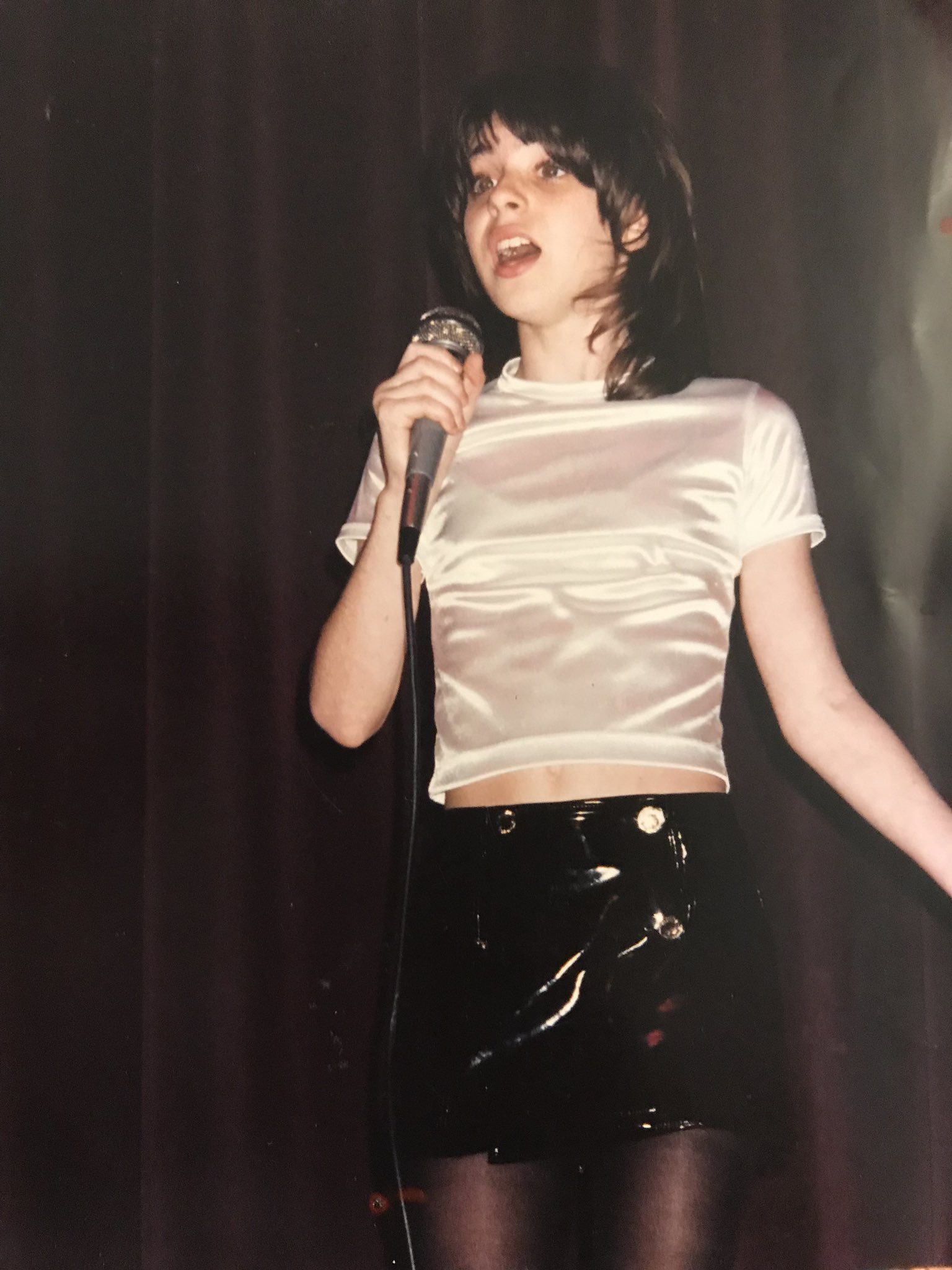 Unif vinyl cheap skirt