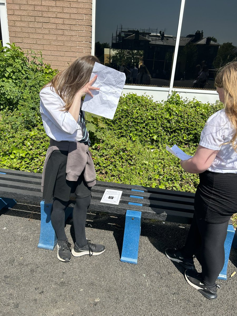 Thanks to Miss Robertson for organising a treasure hunt for our new S2 pupils! A beautiful day for it too! #BeAllYouCanBe #activelearning @ClevedenSec42 @ClevedenMaths