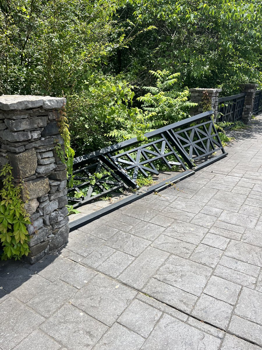 LomickaMichelle's tweet photo. @FranklinTNPD there is a pedestrian railing out on Carothers near meridian/Gillespie. This is a bridge in front of apartments. Marriott side but across from Cajun steamer. https://t.co/ebnRcXMef6