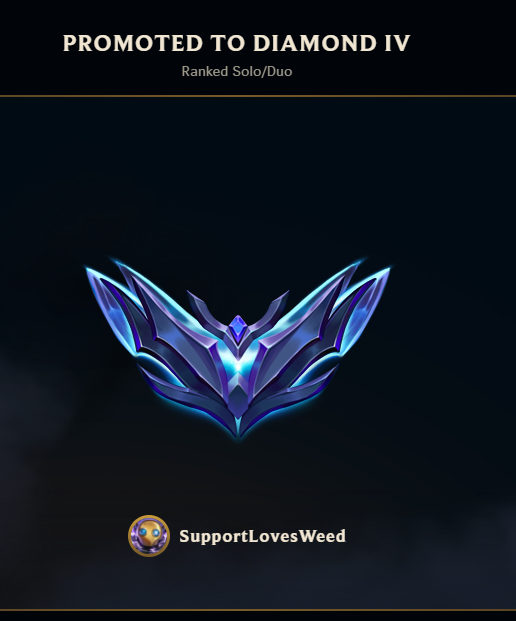 SLweedTwitch's tweet photo. I PEAKED! Imagine from G4 0LP to D4 0LP in a couple weeks. I WAS HARDSTUCK GOLD OMFG. Never thought I could get this but I think I improved so much this feels so good! https://t.co/JgTcL952d6