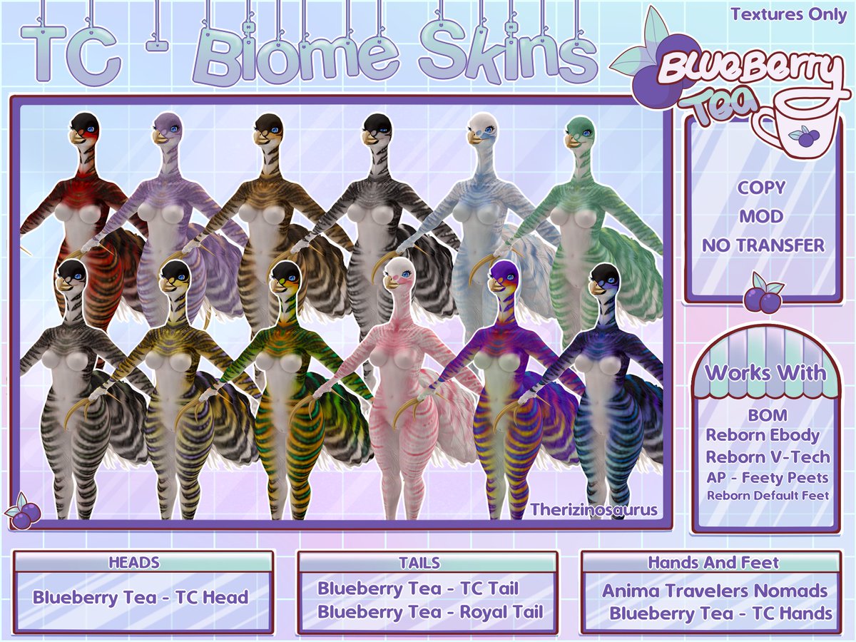 Blueberry_Teas's tweet photo. Tickle Chicken is now available in MP!
Avatar -https://t.co/mx4vfNNhCG
Makeup -https://t.co/WltEnDvuNW
Beaks and Nails -https://t.co/R4yygIp8PD
Biome Skins - https://t.co/zdnlFMyo1a
#SecondLife #furry #BBTeaSL https://t.co/K9Y46XMU0N