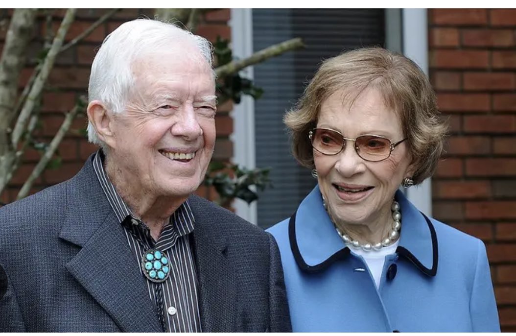 howardfineman's tweet photo. Happily married for nearly 77 years. God bless them. No presidential couple has done more to bring decency to national life, and they did so at a time, post Watergate, when it was desperately needed. Their life is a model of selfless service. Read @jonalter’s great bio. https://t.co/MRmL8Bk9hd