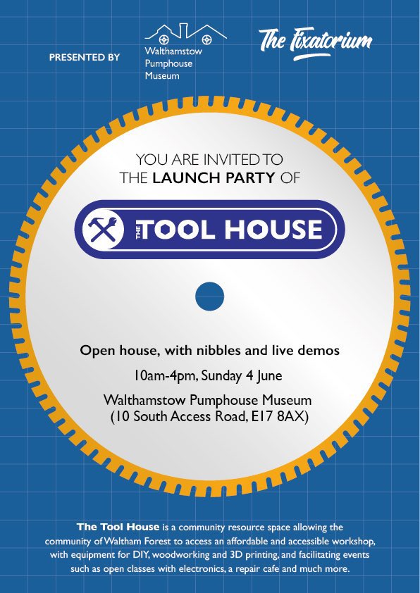 Less than a week to go until @ToolhouseE17 launches! Do drop in and say hello 👋