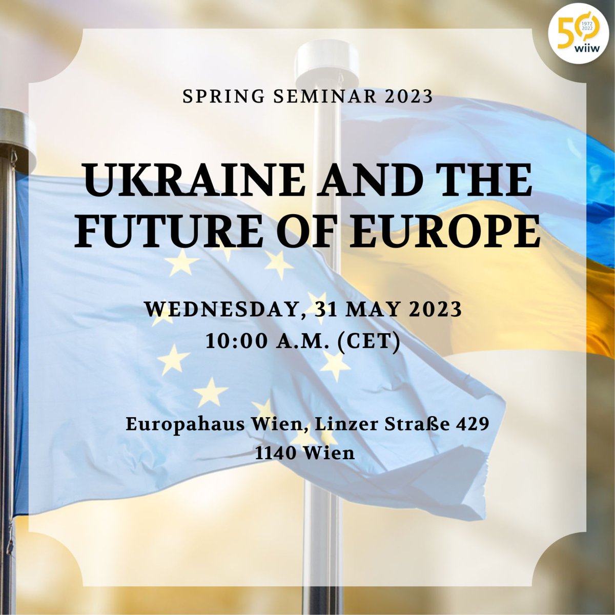 Don't miss tomorrow, 31 May, 10:00 CET: #Ukraine and the future of Europe – our Spring Seminar featuring @dkaleniuk, @MishaGlenny, @DeboraRevoltel1, @cengizkhan, @senoj_erialc, @mariademertzis, @MiriamKosmehl, @CathrinKahlweit et al. Programme: ➡️rb.gy/13h1w
