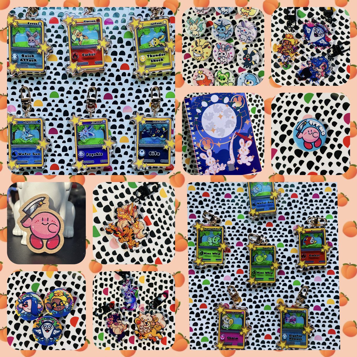 mcpippypants's tweet photo. hey guys huge shop update! due to the con being a total wash I now have alot of merch in stock that I would like to sell off to recoup!

INTRODUCING!
charms
shaker charms
reusable sticker books
buttons
stickers (opening tomorrow)

👇WHERE TO GET THEM BELOW👇

Pls RT if u can🥹 https://t.co/KJh8vS49fG