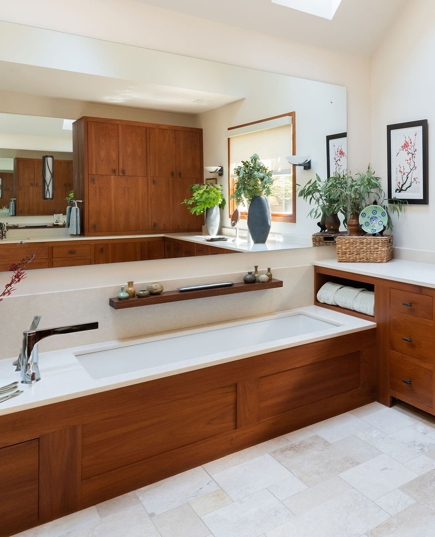 BethHaleyDesign's tweet photo. Relax and restore in this luxurious bath, complete with many intricate details inspired by a collection of Asian art. Soak in the beauty of this beautiful and serene design that's calling the name of anyone in need for a moment of total peace. https://t.co/ks6PmWZRTt