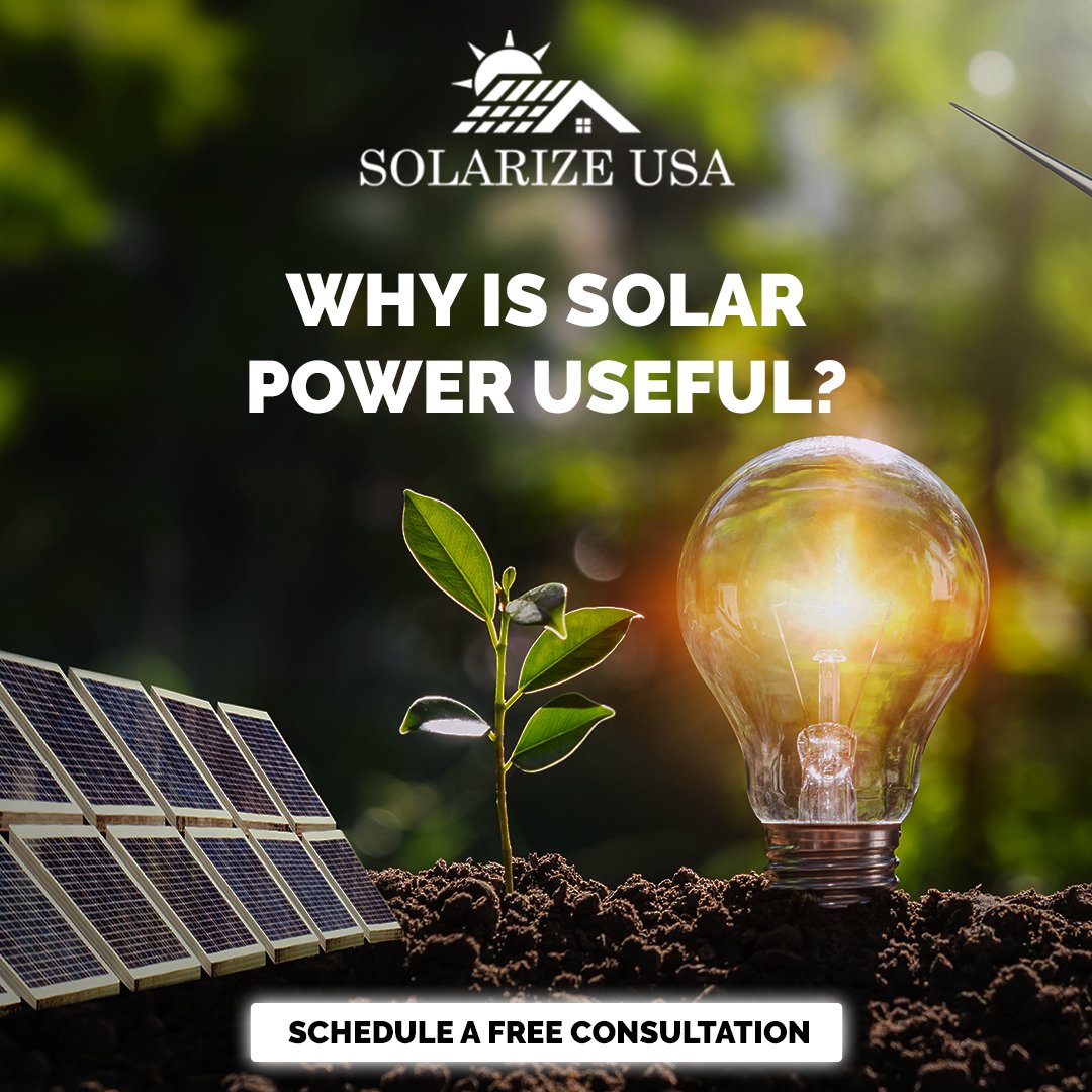 Solar power has emerged as a popular alternative to traditional energy sources in recent years, and for good reason.

Read more - solarizeusa.energy/why-is-solar-p…
.
.
.
#SOLARIZEUSA #SolarEnergy #RenewableEnergy #GreenEnergy #CleanEnergy #SolarPower #SolarPanels #Solartechnology