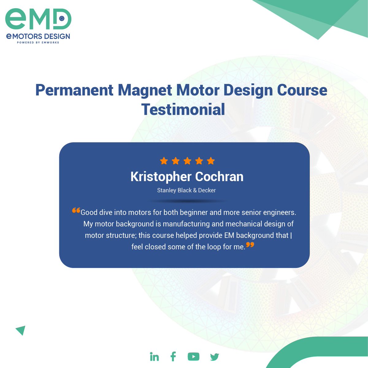 Ignite your potential with our PMSM course, unlocking comprehensive electromagnetics knowledge for unparalleled success. 

Learn more and secure your spot at: lnkd.in/exV-sZmn.

#pmsm #permanentmagnets #electricmotors #emotors #engineering