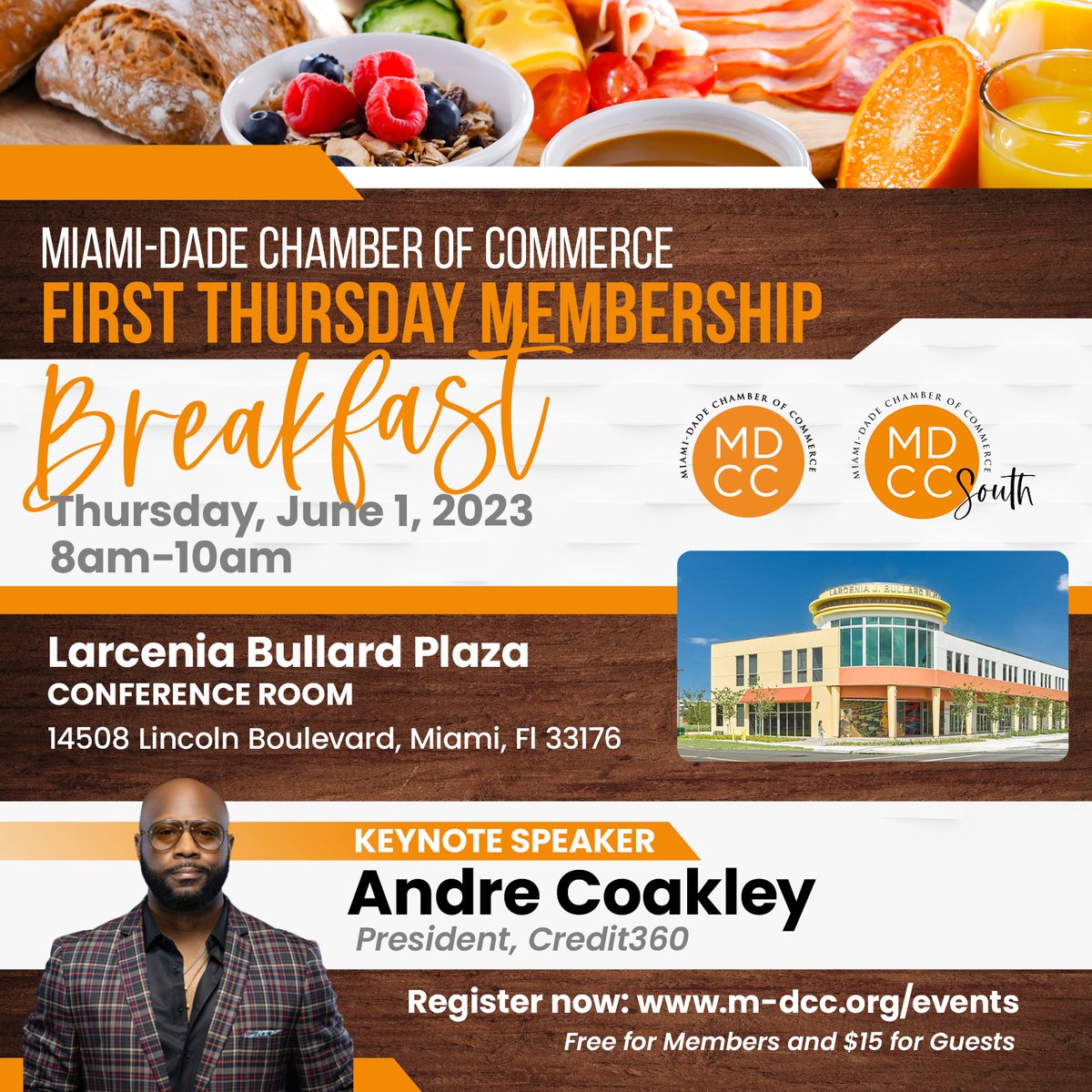 This Thursday, we will hold our First Thursday Membership Breakfast. Each One brings One!

Thursday, June 1, 2023 | 8 am - 10 am
Larcenia Bullard Plaza - Conference Room 

To register, Click on "Events" at m-dcc.org 
#MDCC