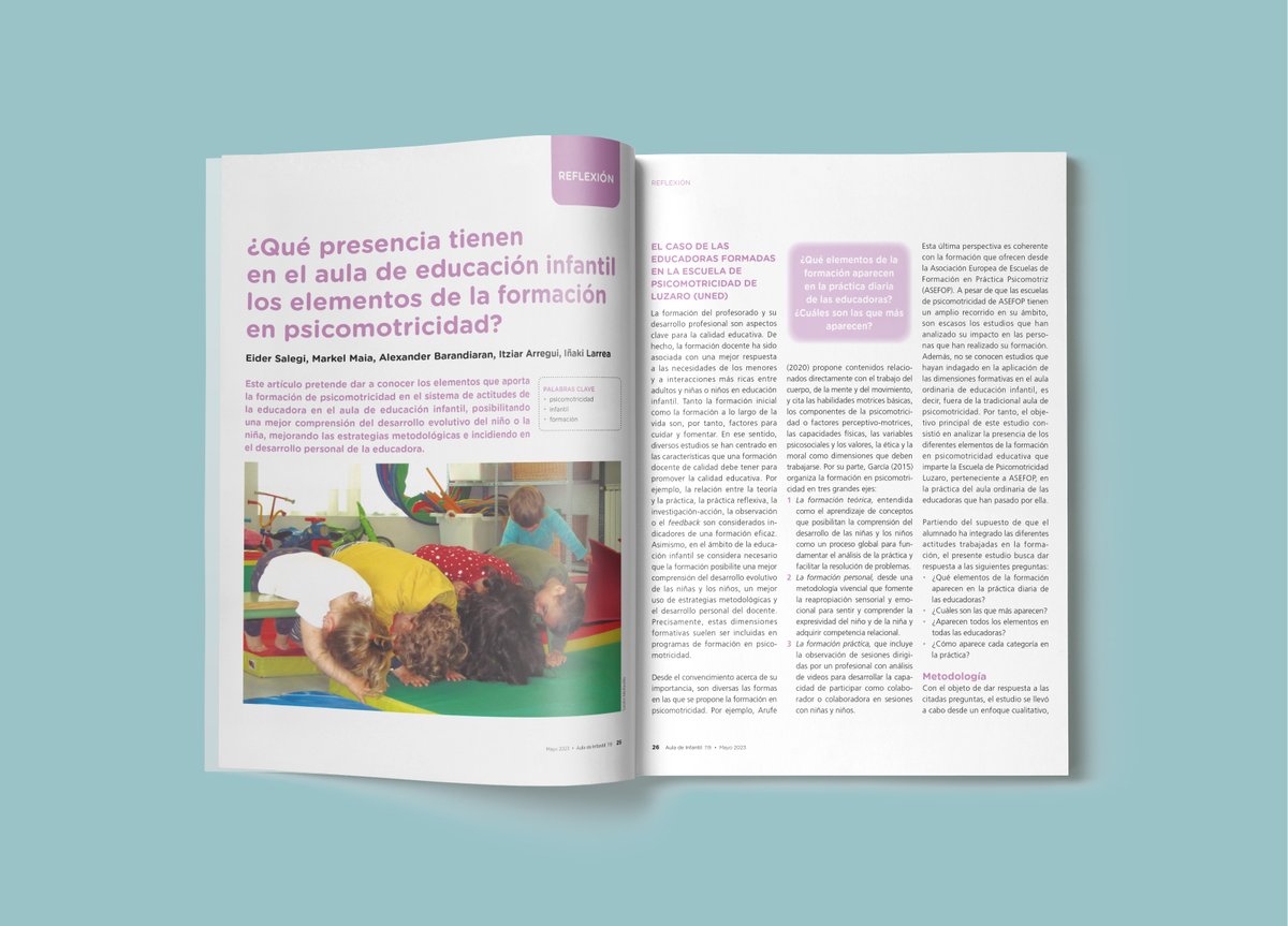 .<a href="/MUnibertsitatea/">Mondragon Unibertsitatea</a>-k ikerketa bat egin du Luzaroren #psikomotrizitate formakuntzaren inguruan.

“Aula de Infantil” aldizkariaren (<a href="/EditorialGrao/">GRAÓ</a>) azken alean, Unibertsitate honek Luzarorekin lankidetzan egindako azterlanaren laburpena aurki dezakezue: grao.ar/revistas/revis…