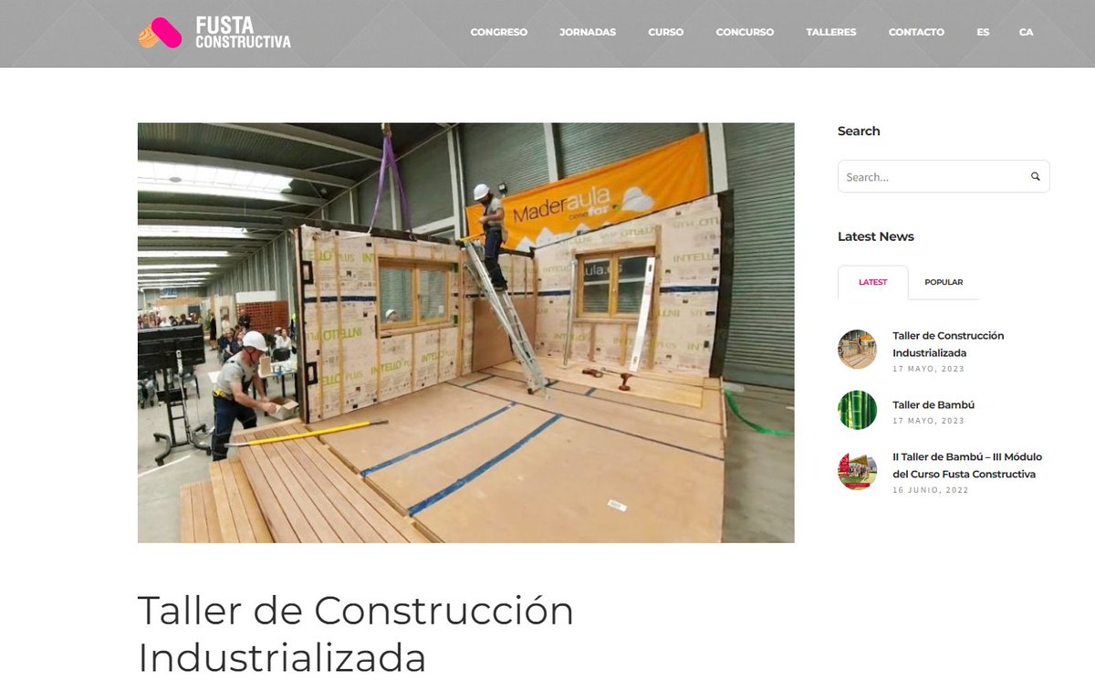 FCesefor's tweet image. En las jornadas de Fusta Constructiva de Aviá en @firhabitat @FCesefor coordinará con @GremiFustaMoble 
 un taller demostrativo de montaje de un módulo prefabricado en #entramadoligero. 
📆 del 2 al 4 de junio
 ℹ️ ▶️ow.ly/cvjl50OzjNA
#construccioneficiente #madera