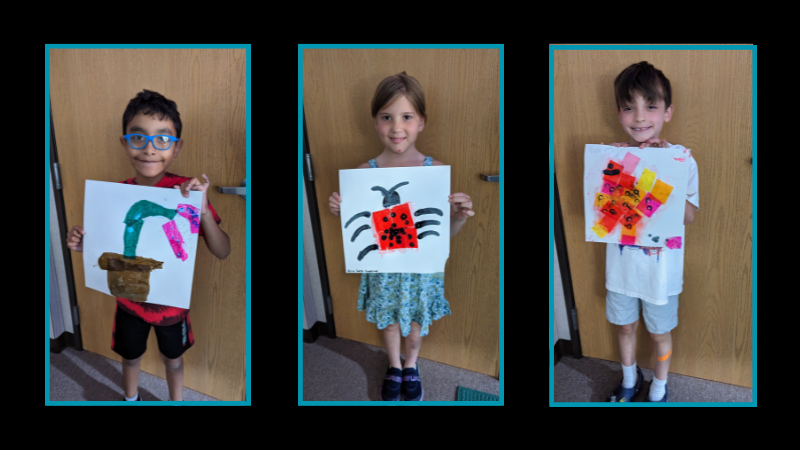 NorgeElementary's tweet photo. Second graders in Ms. Fisher's class created Eric Carle inspired art after reading Eric Carle's A House for a Hermit Crab.  They used the book to learn about hermit crabs and their habitat during science.   #WeAreWJCC #norgeroadrunners https://t.co/FbPaKKiPYK