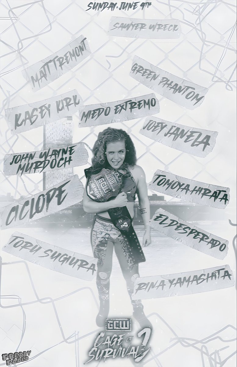 freddy2faded's tweet photo. Caged In
@mashaslamovich
@GCWrestling_ presents Cage of Survival, Sunday June 4th
#prowrestling #wrestling #GCW #GCWCOS #GCWCOS2 #COS2 #deathmatch #MashaSlamovich #GCWTOS8 https://t.co/RgABqr68ZU