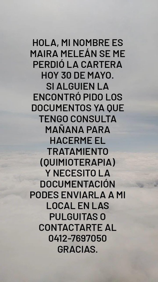 devirapaula1's tweet photo. Atención Carrasquero Venezuela tal vez el que la encuentre tenga empatía con ella que mañana tiene su quimioterapia y sin documento no se la aplican https://t.co/NZO3vD5C4R