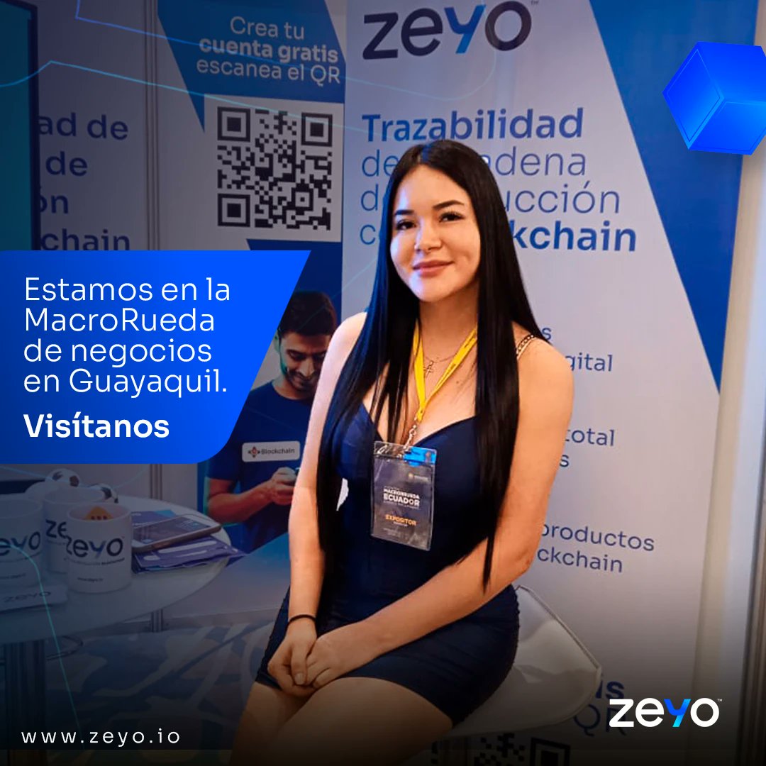 zeyoblockchain's tweet photo. ¡LLEGO EL DÍA!
Estamos en #Guayaquil con toda nuestra tecnología de #trazabalidad y certificacion Blockchain

Visítanos en el stand 53 de la Macrorueda de Negocios @ProEcuador y conoce como nuestras soluciones Blockchain pueden impulsar tu negocio y transformar... https://t.co/6lSmeM5MBX