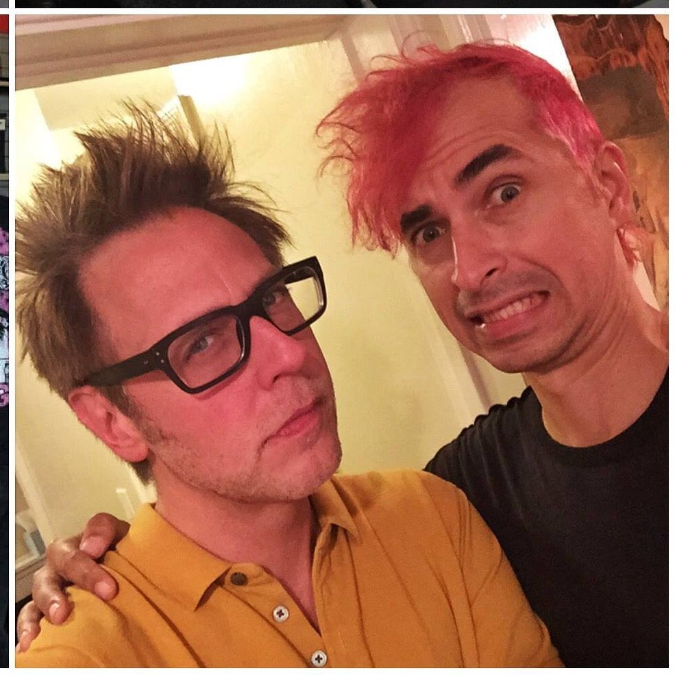 Retweet to scare “real DC fans”

James Gunn with his (in his own words) best friend, now convicted pedophile Jimmy Urine.
