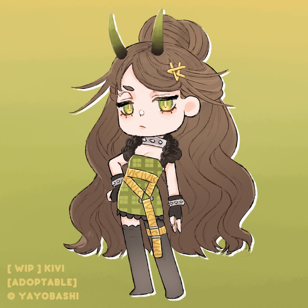 yayobashi's tweet photo. random improvised chara design, 'cause i wanted to try out designing in chibi form ¯\_(ツ)_/¯ https://t.co/2QcQ1d0sNn