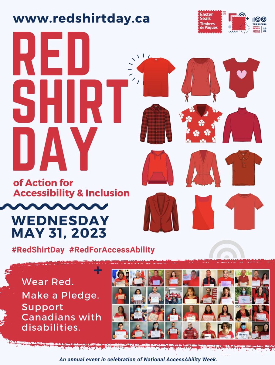Let’s wear RED ❤️ tomorrow @HOFAM_DPCDSB for #RedforAccessAbility Let’s show our commitment in helping to create a fully accessible and inclusive society.