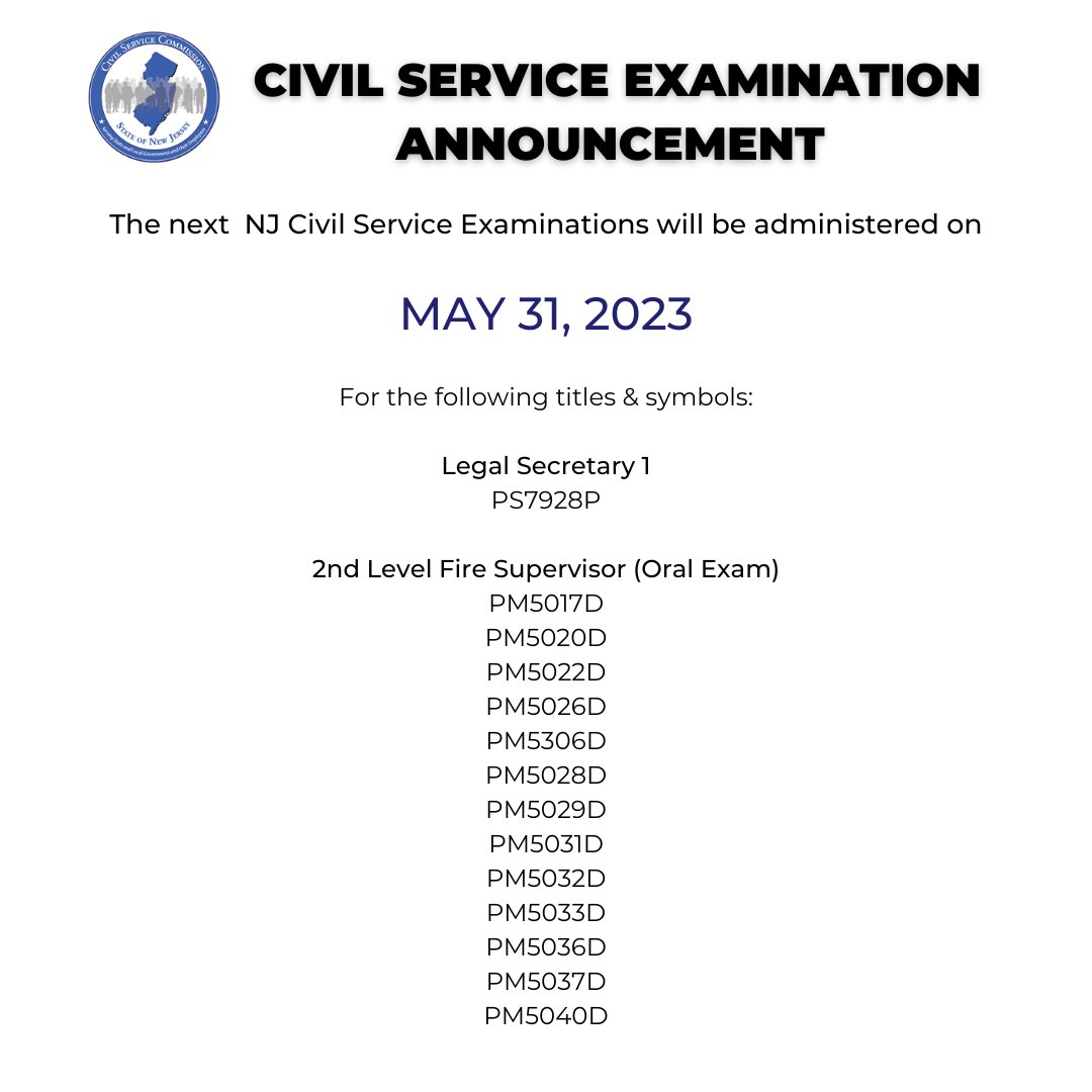 New Jersey Civil Service Commission on Twitter "The next NJ Civil
