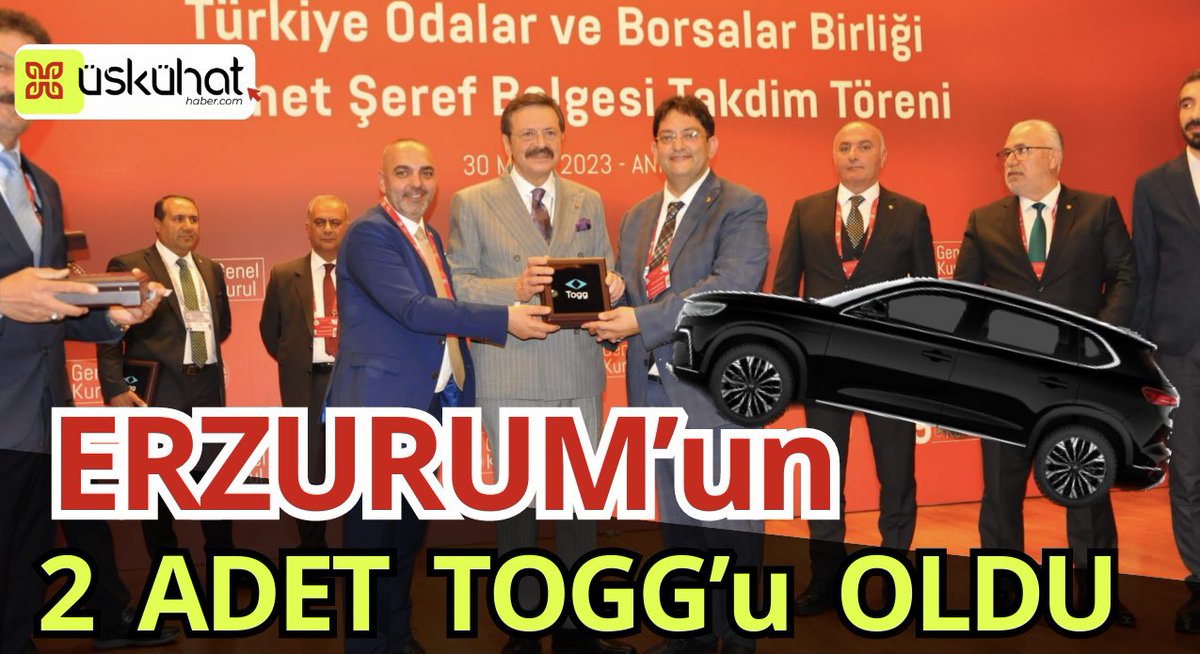 Erzurum’un 2 Adet TOGG’u oldu  uskuhathaber.com/2023/05/30/erz… @yhakanoral @saimozakalin #toggoltu @USKUHATHABER