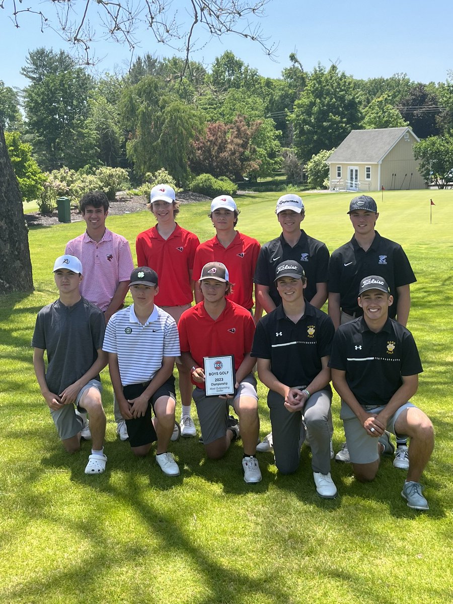 XHSGolf's tweet image. Congrats to both John Thompson 78 and JB Ouellette 79 who both earn All SCC honors for their play today at the SCC Championship @athleticsXHS