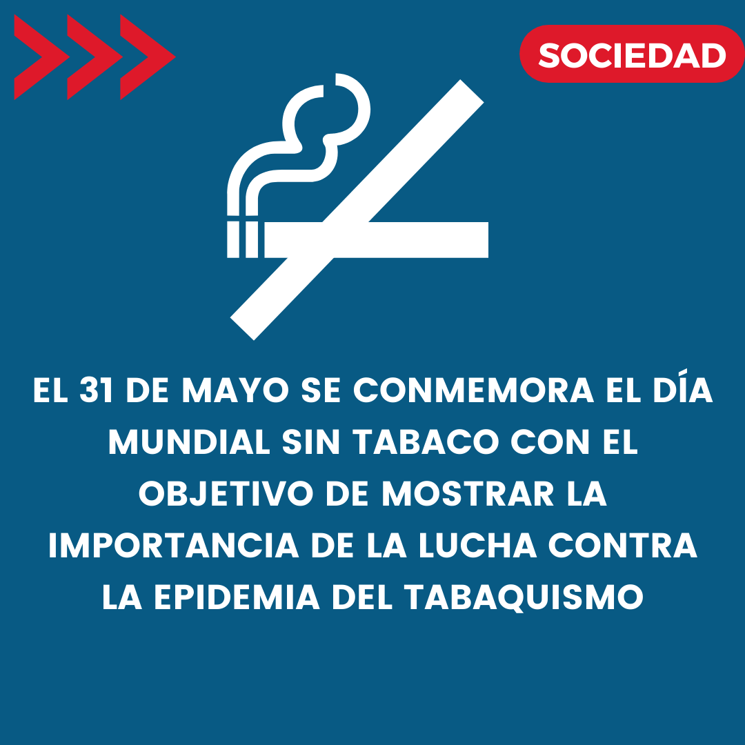 unlammedia's tweet photo. El 31 de mayo es el  Día Mundial Sin Tabaco🚭  en todo el mundo🌎  para luchar contra la epidemia de tabaquismo y concientizar sobre sus riesgos. 
✊🏼 Dejar de fumar permite vivir en lugares libres de humo y de químicos.

#diamundialsintabaco #nofumar #libresdehumo #salud #unlamtv https://t.co/ffjqalggPc