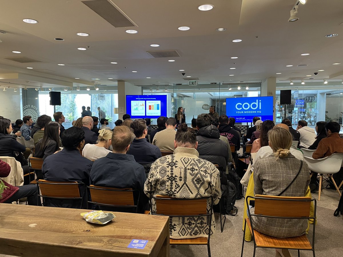 omooretweets's tweet image. Kicking off #SFTechWeek with a session by @andrewchen &amp;amp; @chrisrohaut on how to raise a Series B in this market…

Hosted at a stunning @codiwork office!✨