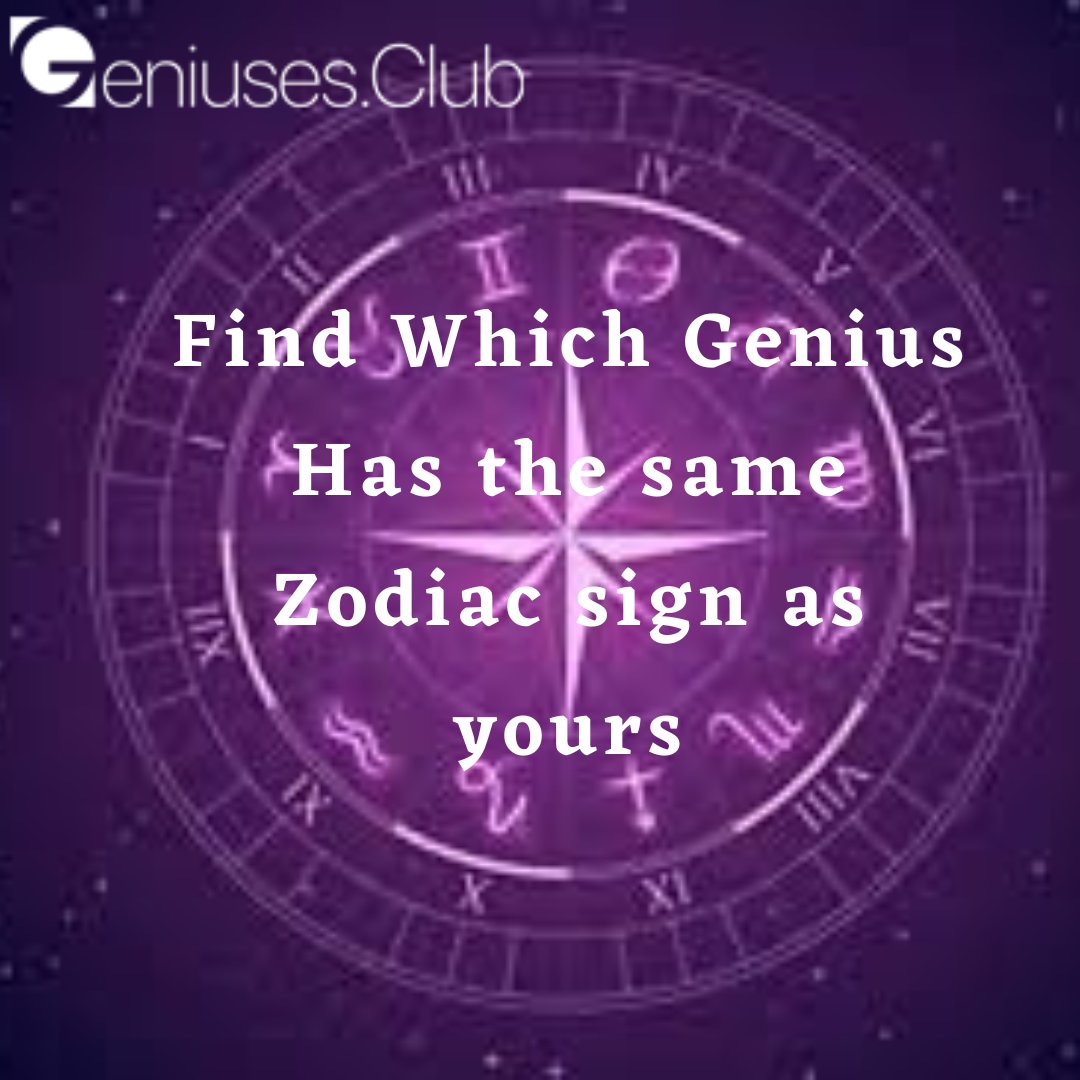 ClubGeniuses's tweet photo. Which Genius Has the same Zodiac sign as yours
All bout genius 
Just Click the link 👉https://t.co/YGBsC5q3CT
and explore everything about Geniuses 

#genius #zodiacsigns #zodiacmemes #zodiac #dailyhoroscope #zodiaclove #virgo #libra #scorpio #aquarius #sagittarius https://t.co/edB4MlWW0G