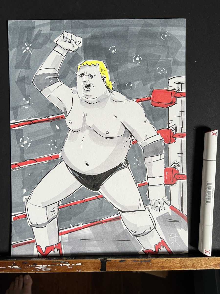 sdouberlyillo's tweet photo. Bionic Elbow!
#commissionsopen #illustration #ink #inkdrawing #comicart #drawing #heroescon #dustyrhodes #bionicelbow #wwe #nwa #prowrestling #wrestling https://t.co/OTkxvIANtE