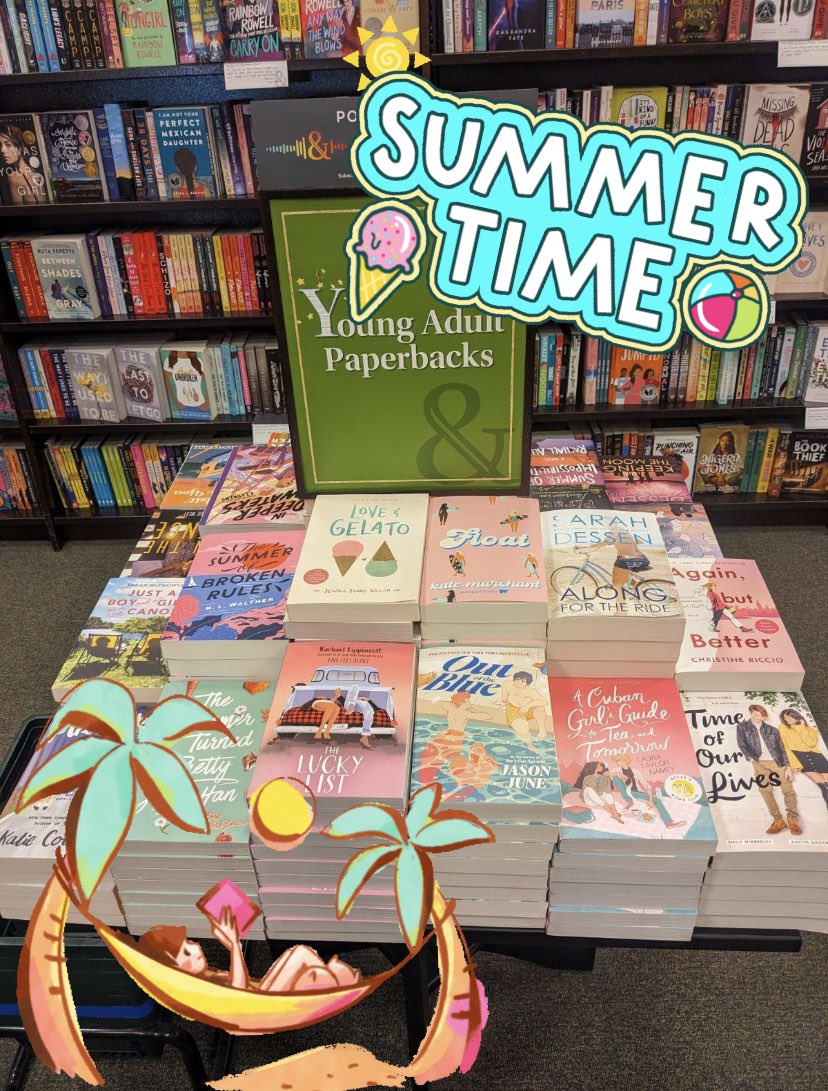 Need a book that matches the gorgeous weather? Check out our favorite YA summer reads! 😎#bnclarence #tbrpile #newbooks #yabooks #summervibes #SummerReading2023