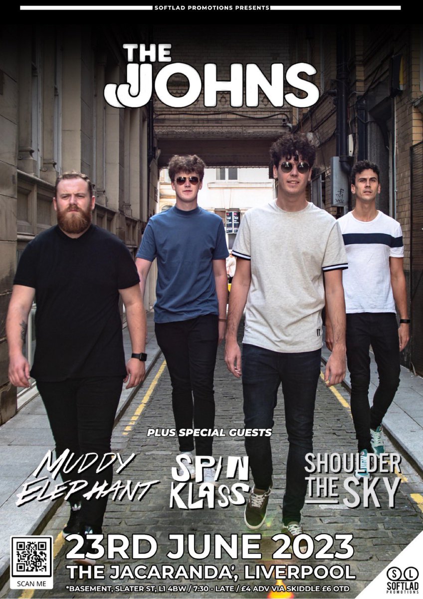 LIVERPOOL - We’ve been dying to visit and here we go! Buzzing to be joining @TheJjohns at @thejacclub Friday 23rd June, only £4 adv! Tell ya mates and get down! Ticket link in bio. MORE gigs to announce this week an all. What a year this is shaping up to be. @Softladpromos