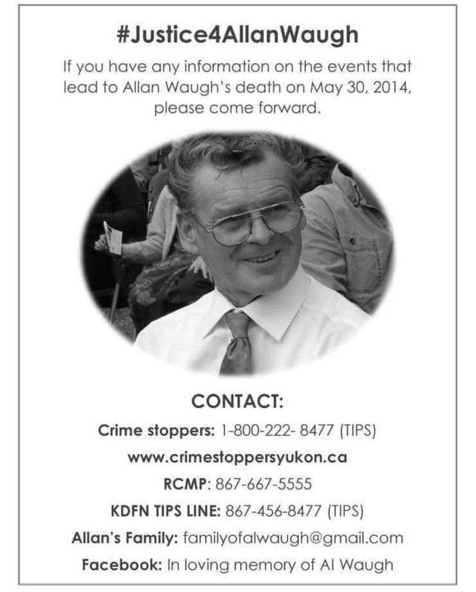 cwaugh93's tweet photo. @YukonRCMP @lauracabott @RanjPillai1 #kdfn #kwanlindunfirstnation #unsolved #murder #Whitehorse #Justice4AllanWaugh https://t.co/vjn7yJP89h