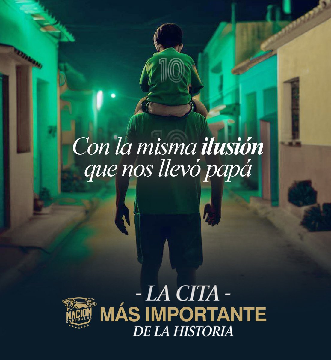 NacionEsmeralda's tweet photo. 🦁🏆 [ CON LA ILUSIÓN INTACTA ]
El corazón latiendo y la voz rugiendo...

Como cuando niños nos llevó papá y nos enseñó a amar estos colores.

@clubleonfc es TU GRAN OPORTUNIDAD, nunca jugarás en silencio...

#ElPrimerGrandeDeMéxico