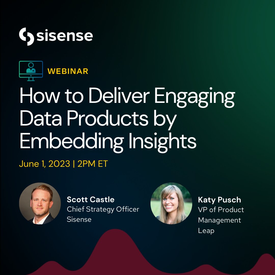 Sisense's tweet image. ⏰ REMINDER ⏰ This Thursday, tune in for an educational webinar on how to deliver engaging data products by embedding insights.
If you haven't registered yet, now's the time! sisen.se/how-to-deliver…
#embeddedanalytics #dataproducts