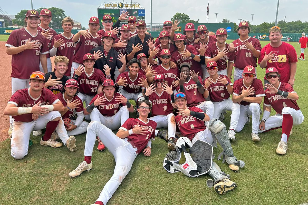 CyFairISD's tweet photo. Congratulations to the @CyWoods212 baseball team for advancing to the Region II-6A final! https://t.co/YdZbiWRuMO @CFISDAthletics #CFISDspirit 🎉⚾ https://t.co/zMcsIieaYJ