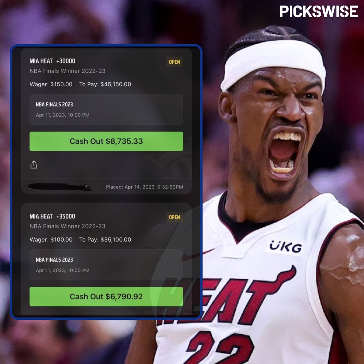 $80K IN HEAT FUTURES IF THEY WIN THE NBA FINALS 😱

Would you cash these out or let them ride? 

(via jeph_hirsh | IG | @FDSportsbook)